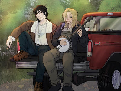 Shaded Cleaned Sketch + Scene/Background w/ Props Shaded Cleaned Sketch + Scene/Background w/ Props